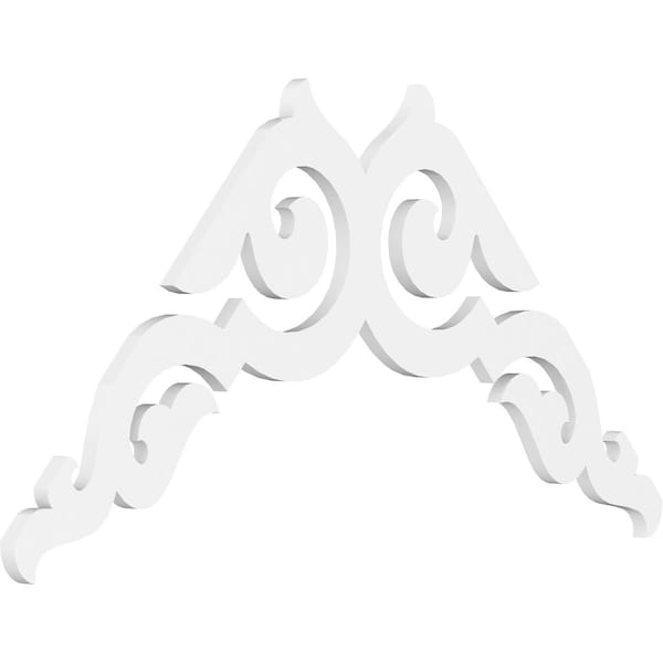 Ekena Millwork Pitch Rotherham Architectural Grade PVC Gable Pediment, 48"W x 28"H x 1"P (14/12) GPP048X028X100ROT - main